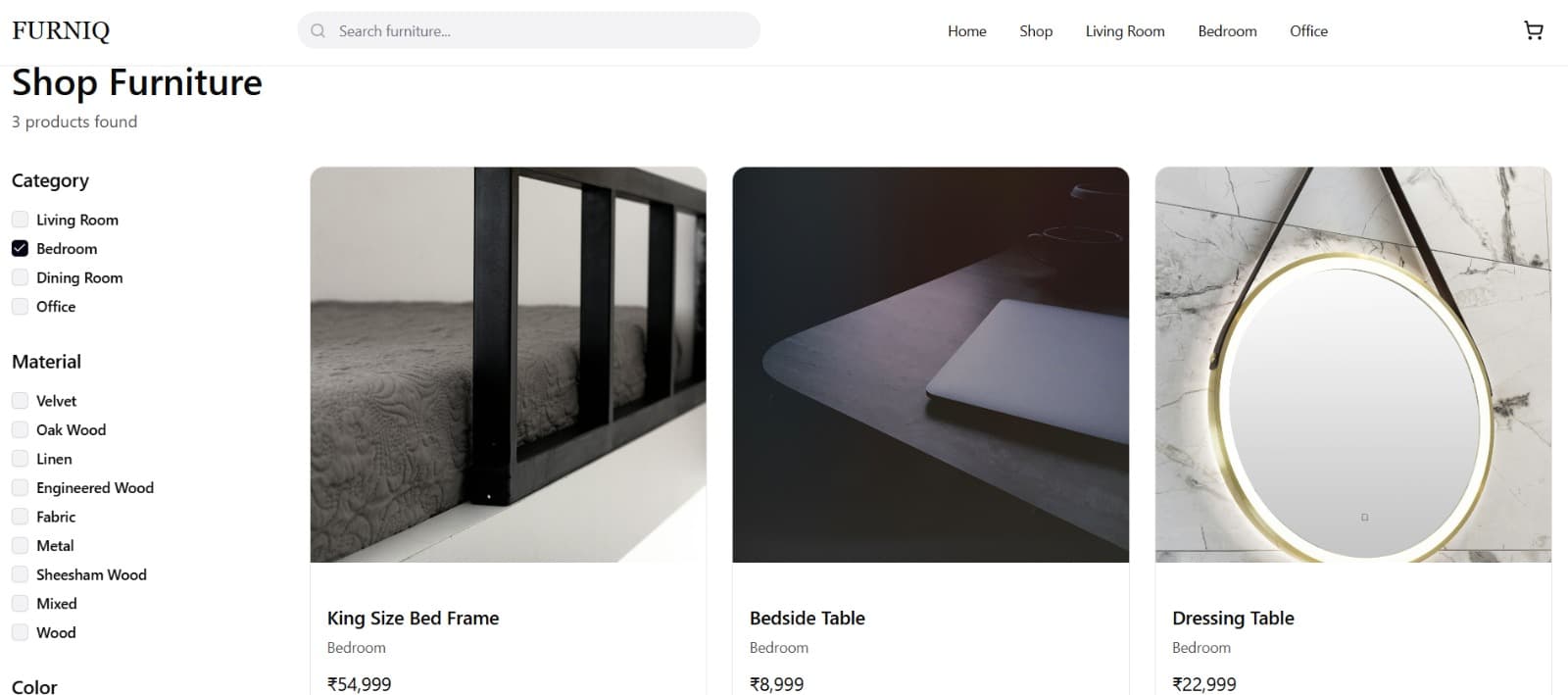 Luxury Furniture E-comm